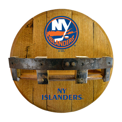 New York Islanders whiskey barrel shelf
