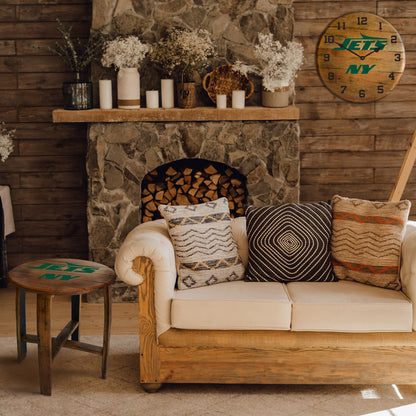 New York Jets whiskey barrel end table lifestyle