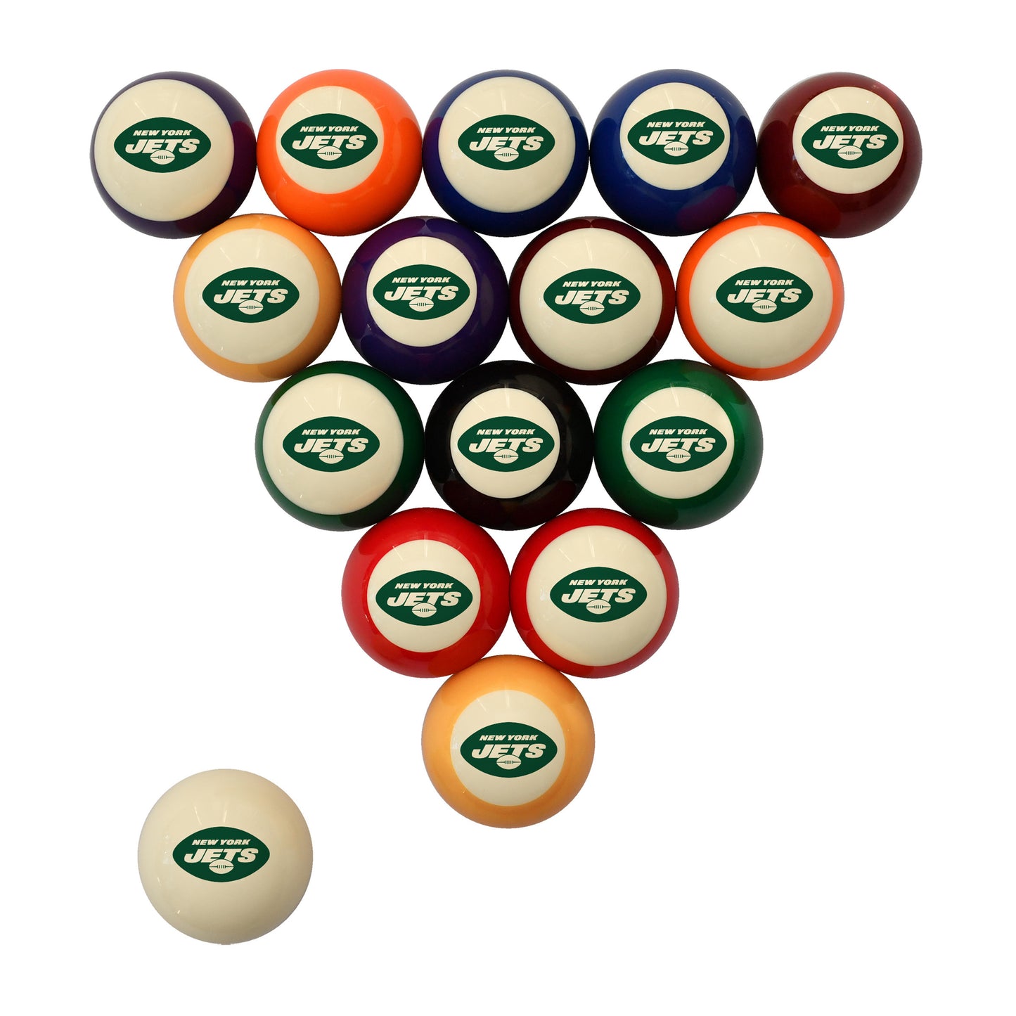 New York Jets logo billiards balls