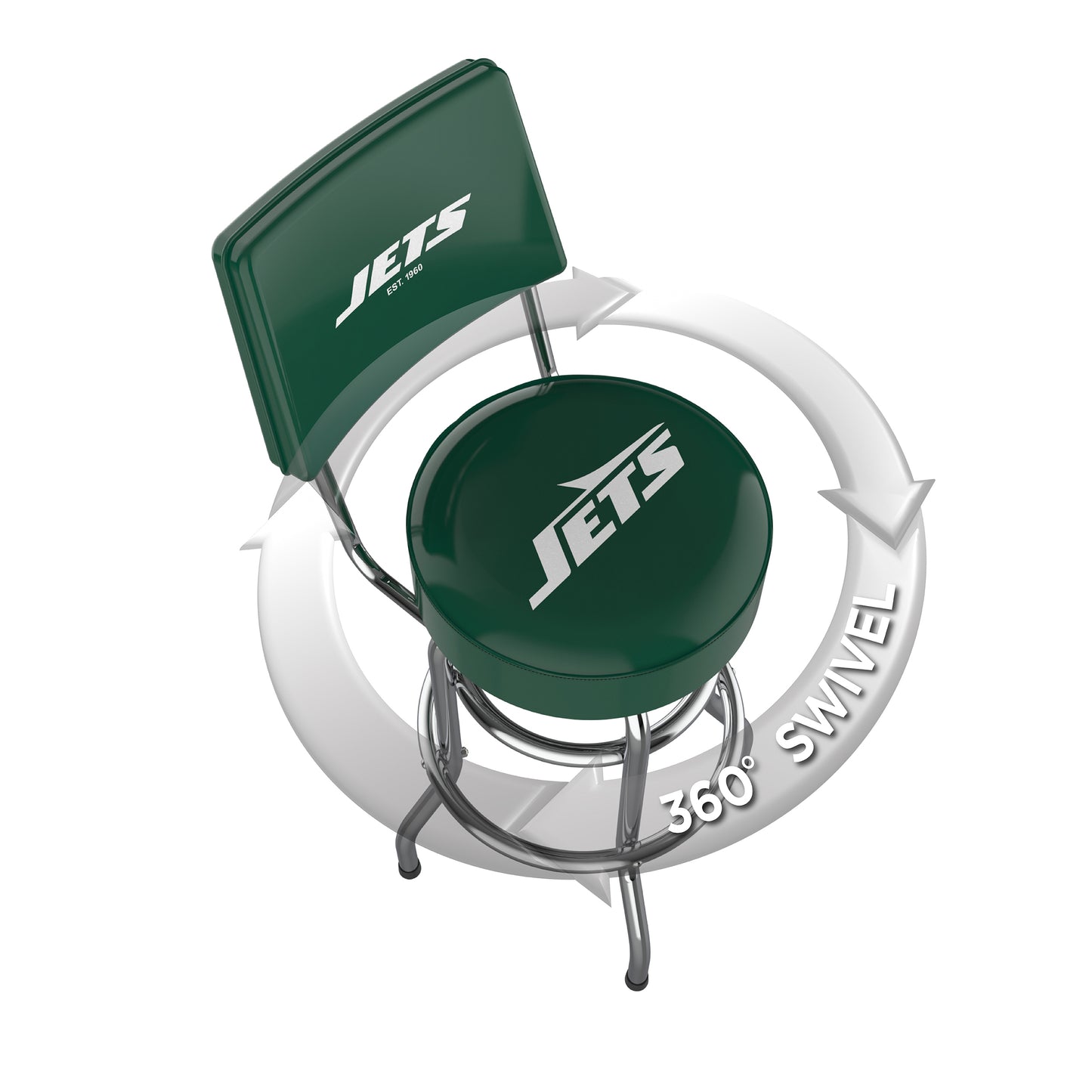 New York Jets Swivel Barstool