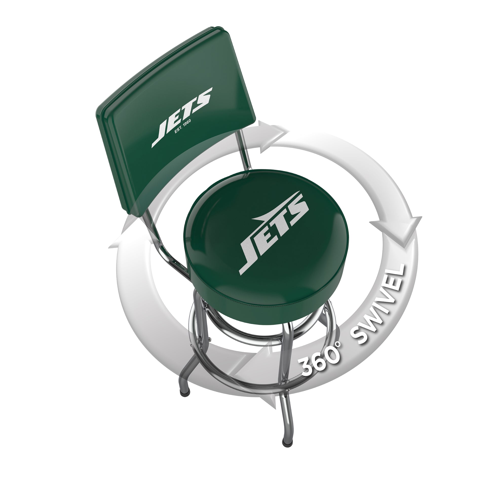 New York Jets Swivel Barstool