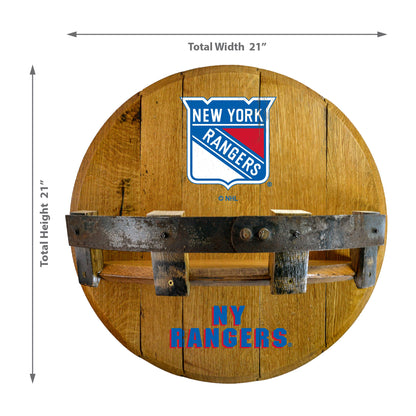 New York Rangers whiskey barrel shelf dimensions