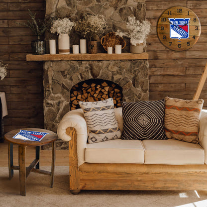 New York Rangers whiskey barrel end table lifestyle