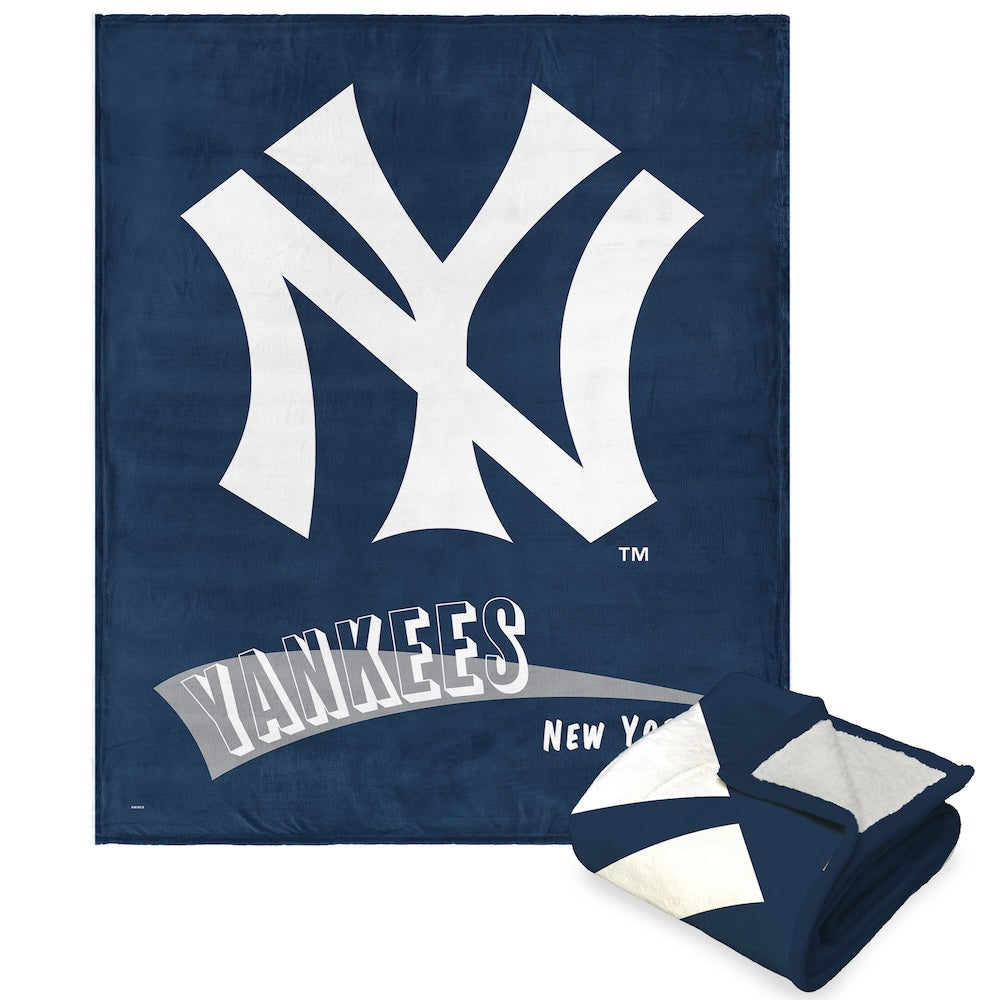 New York Yankees throwback sherpa blanket