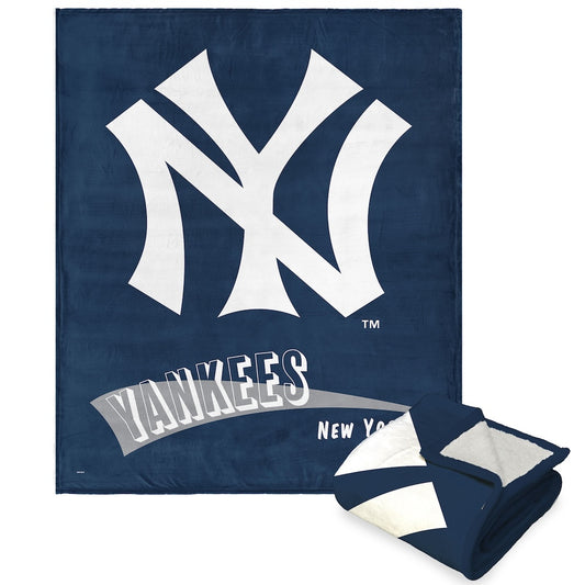 New York Yankees throwback sherpa blanket