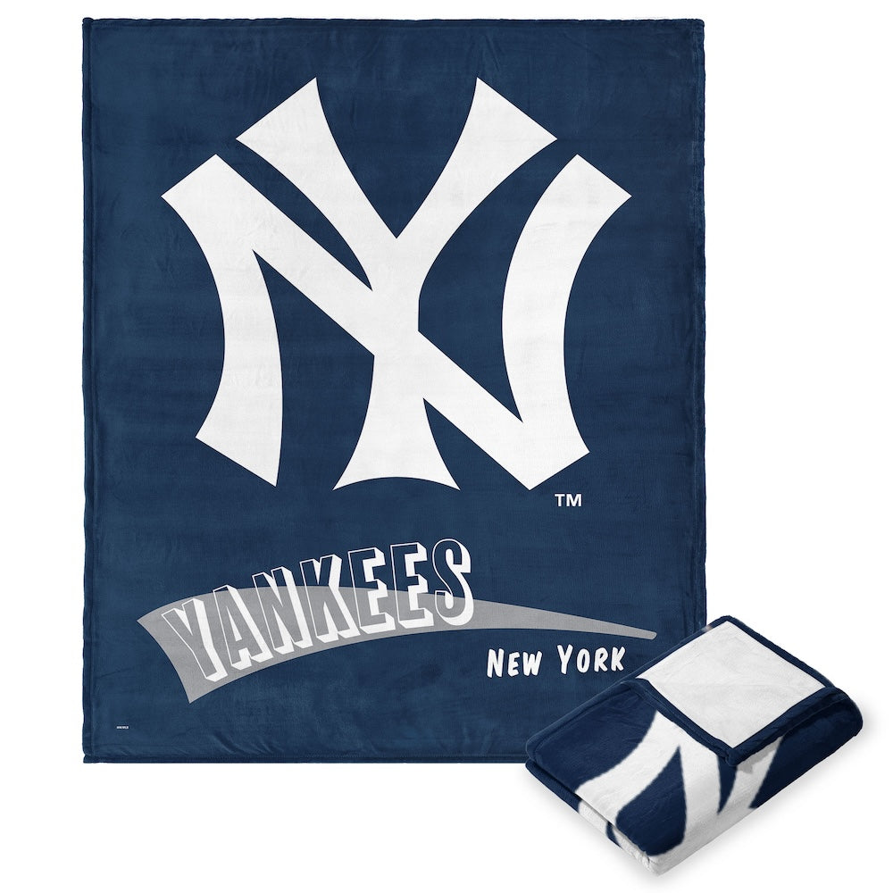 New York Yankees throwback silk touch blanket