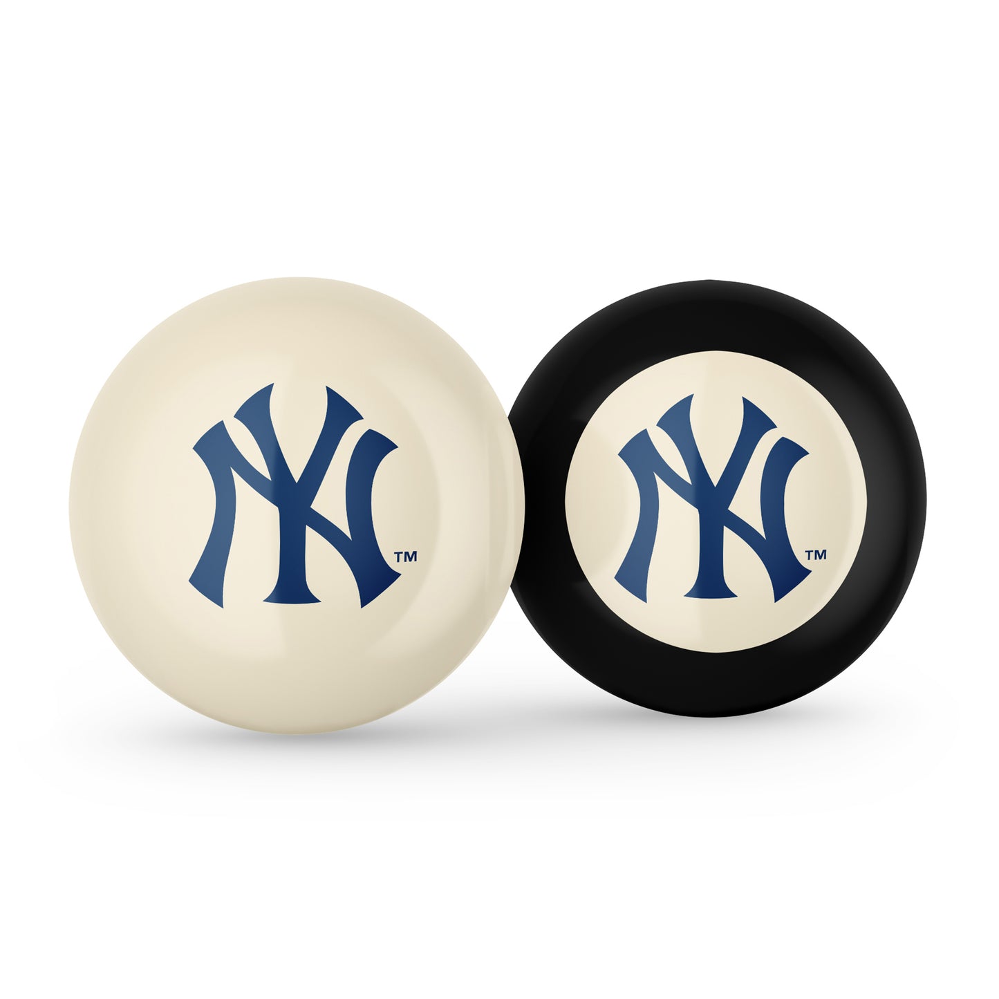 New York Yankees cue ball and 8 ball