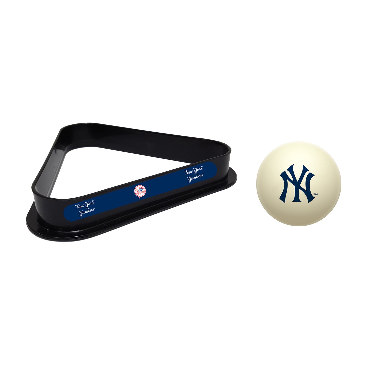 New York Yankees cue ball and triangle