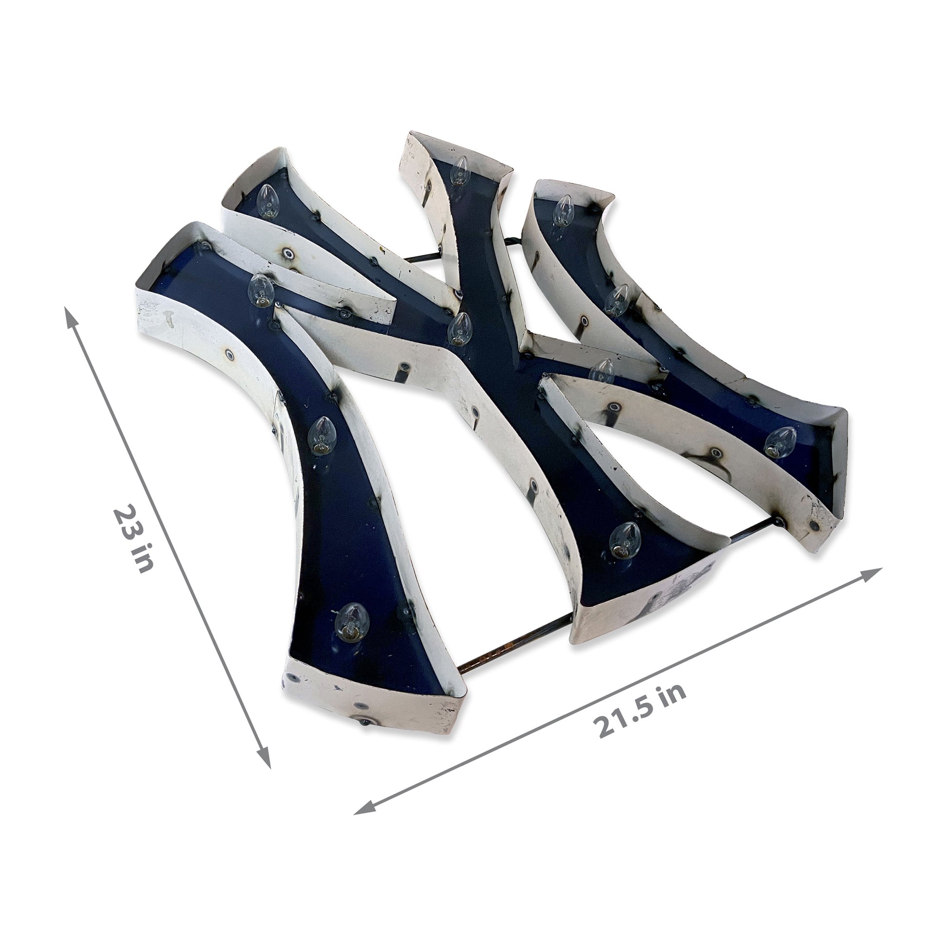 New York Yankees logo lighted metal retro sign