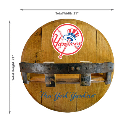 New York Yankees whiskey barrel shelf dimensions