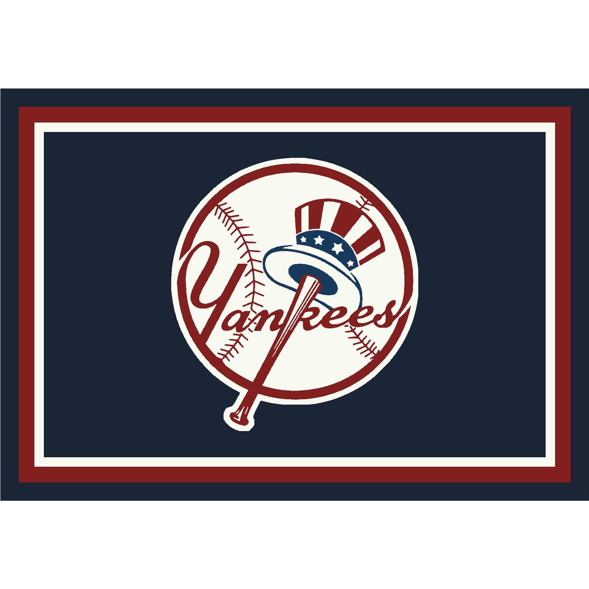 New York Yankees distressed style area rug