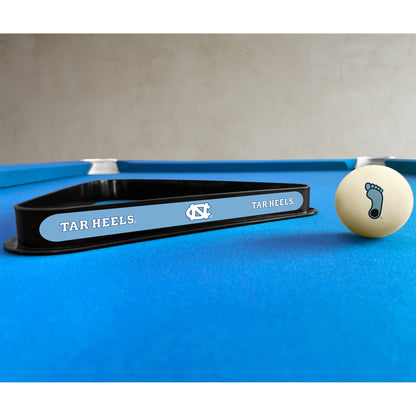 North Carolina Tar Heels triangle rack and cue ball set