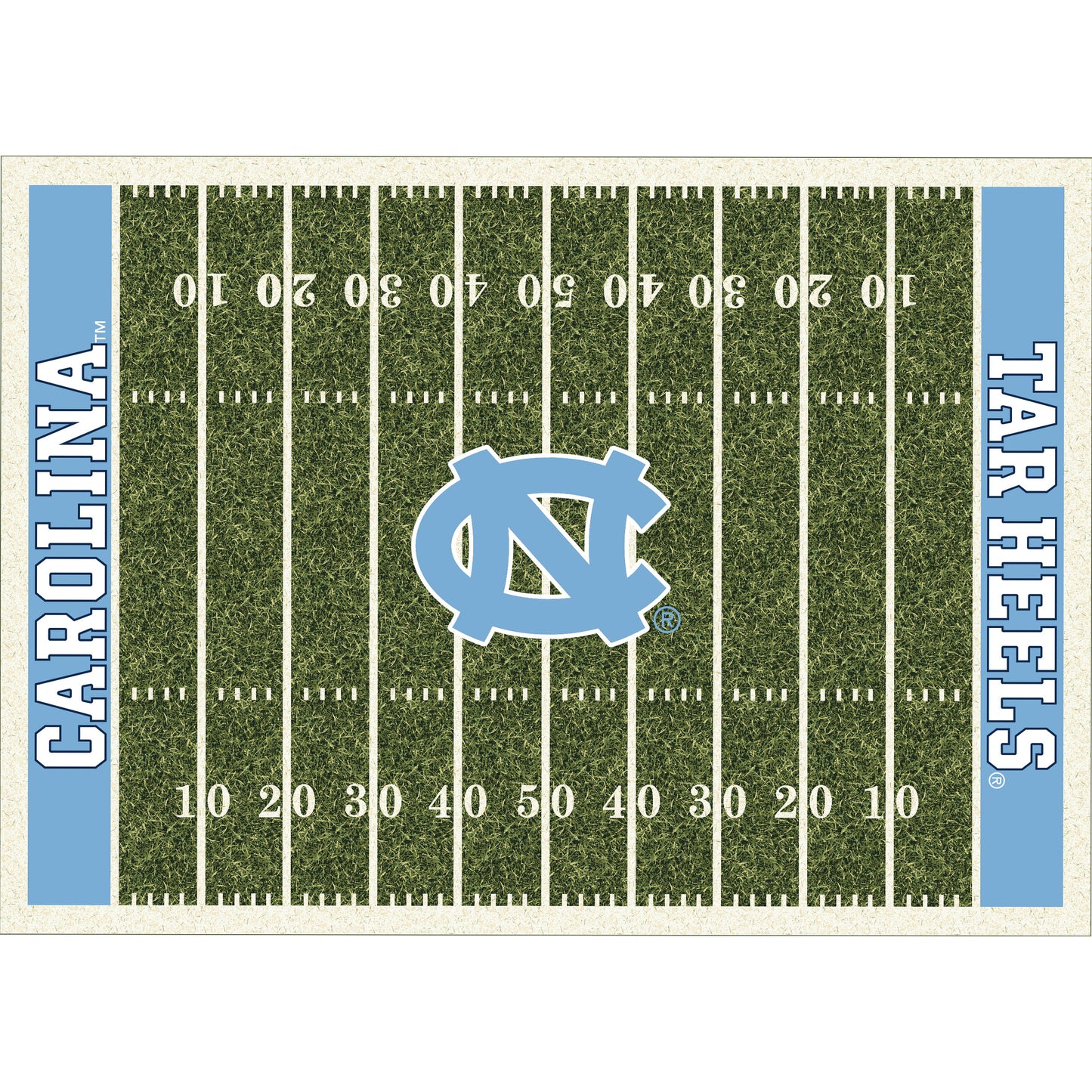North Carolina Tar Heels home field style area rug