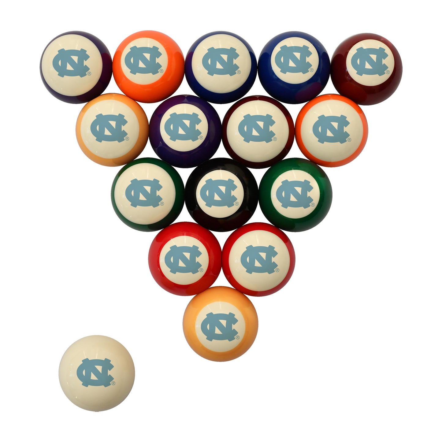 North Carolina Tar Heels logo billiards balls
