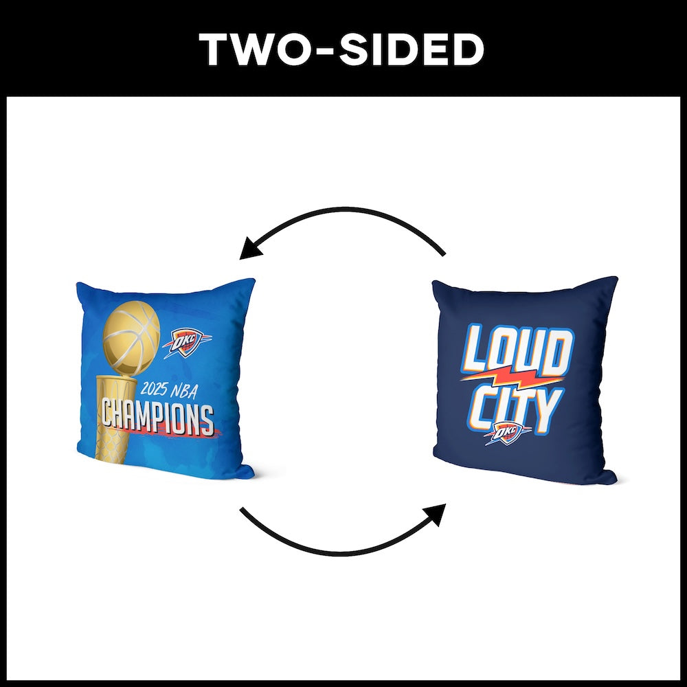 Oklahoma City Thunder NBA Champions throw pillow