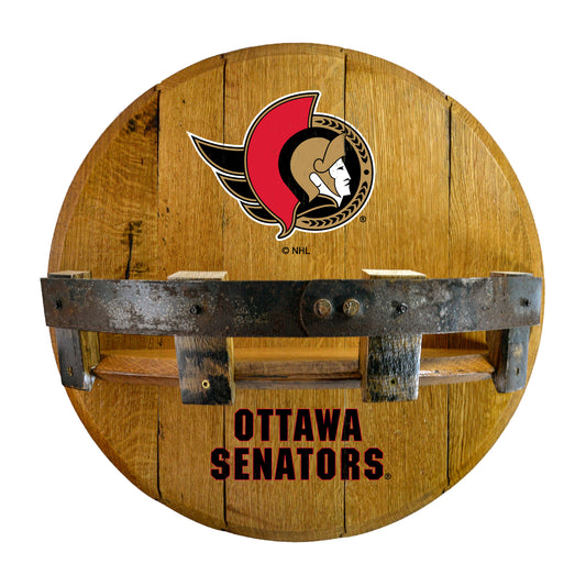 Ottawa Senators whiskey barrel shelf