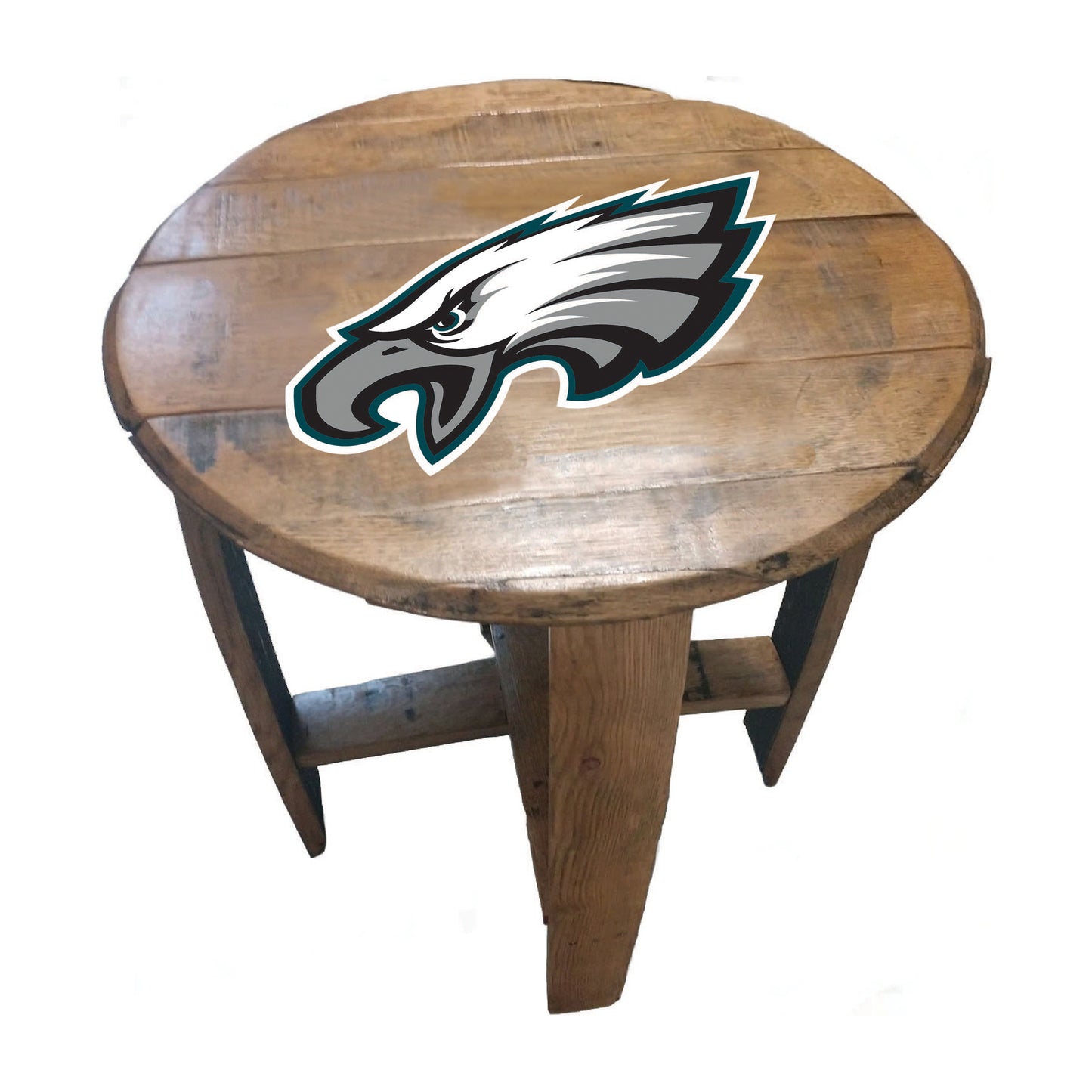 Philadelphia Eagles whiskey barrel end table