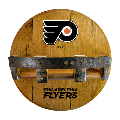 Philadelphia Flyers whiskey barrel shelf