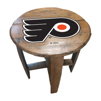 Philadelphia Flyers whiskey barrel end table