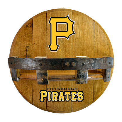 Pittsburgh Pirates whiskey barrel shelf