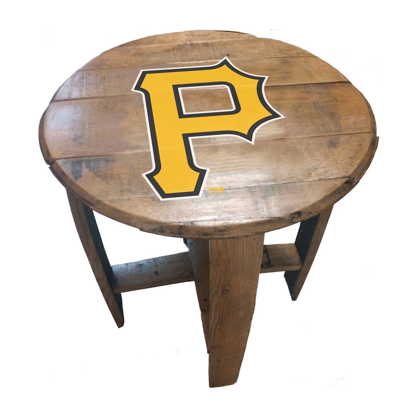 Pittsburgh Pirates whiskey barrel end table