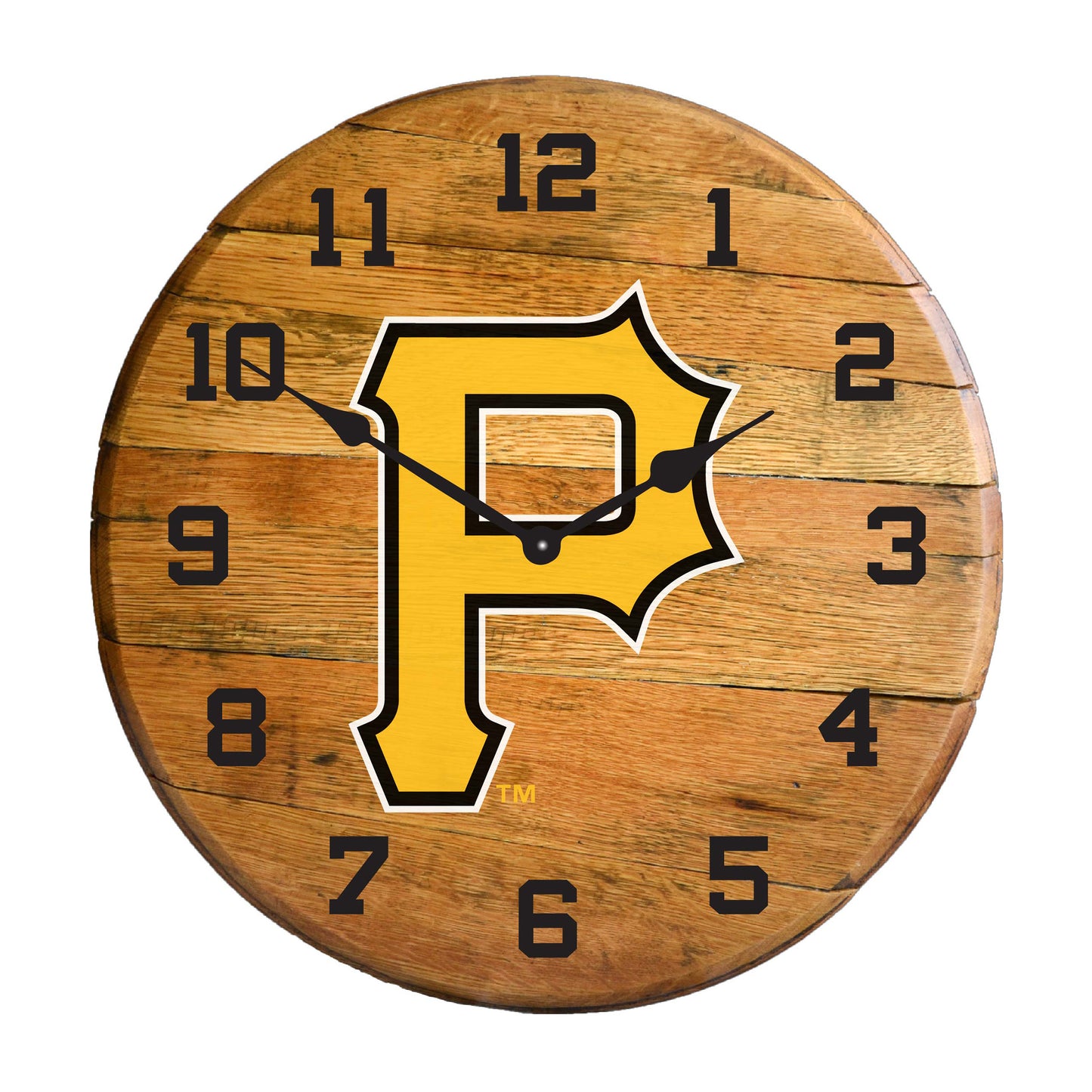 Pittsburgh Pirates whiskey barrel wall clock