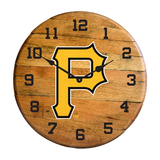 Pittsburgh Pirates whiskey barrel wall clock