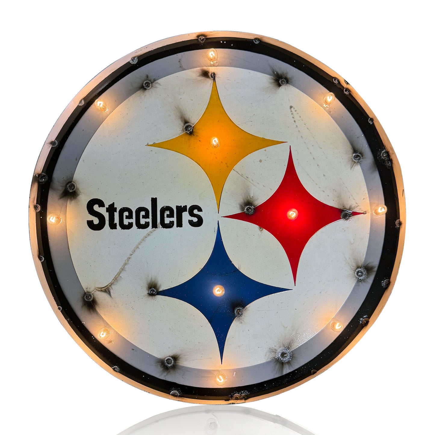 Pittsburgh Steelers logo lighted metal sign