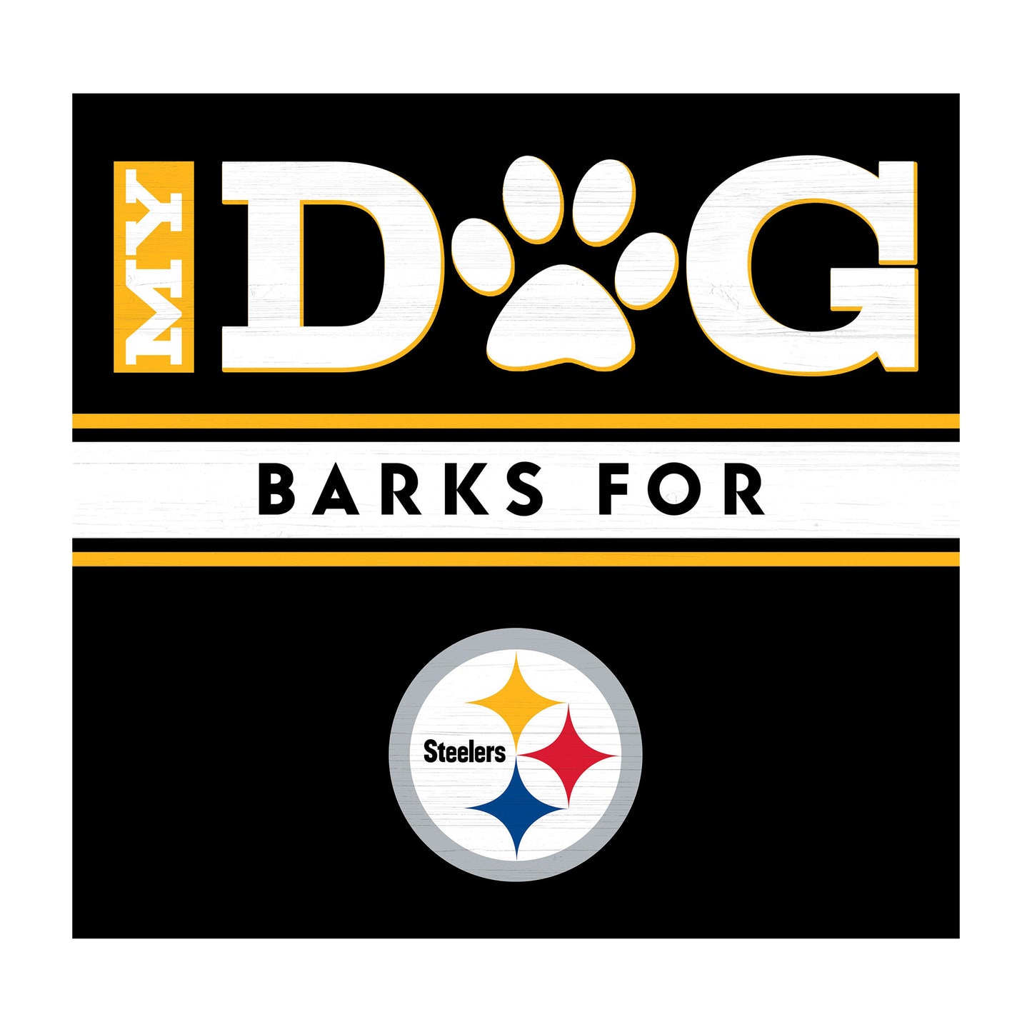 Pittsburgh Steelers dog sign