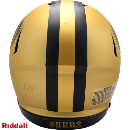 San Francisco 49ers authentic rave full size football helmet BACK