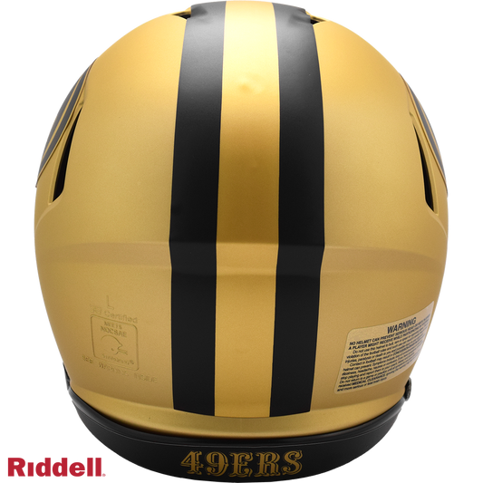 San Francisco 49ers authentic rave full size football helmet BACK