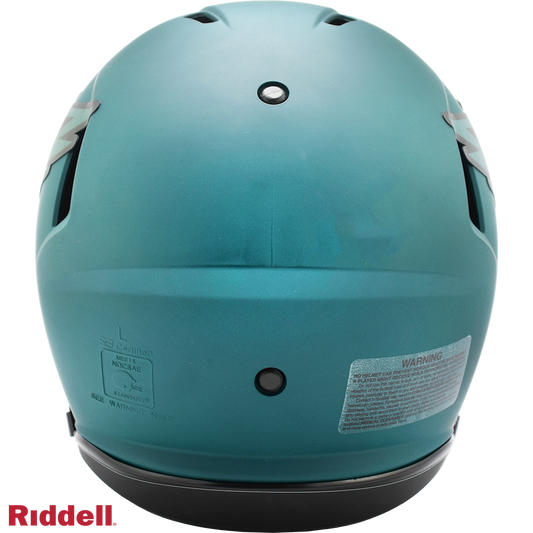 Philadelphia Eagles authentic rave full size football helmet BACK