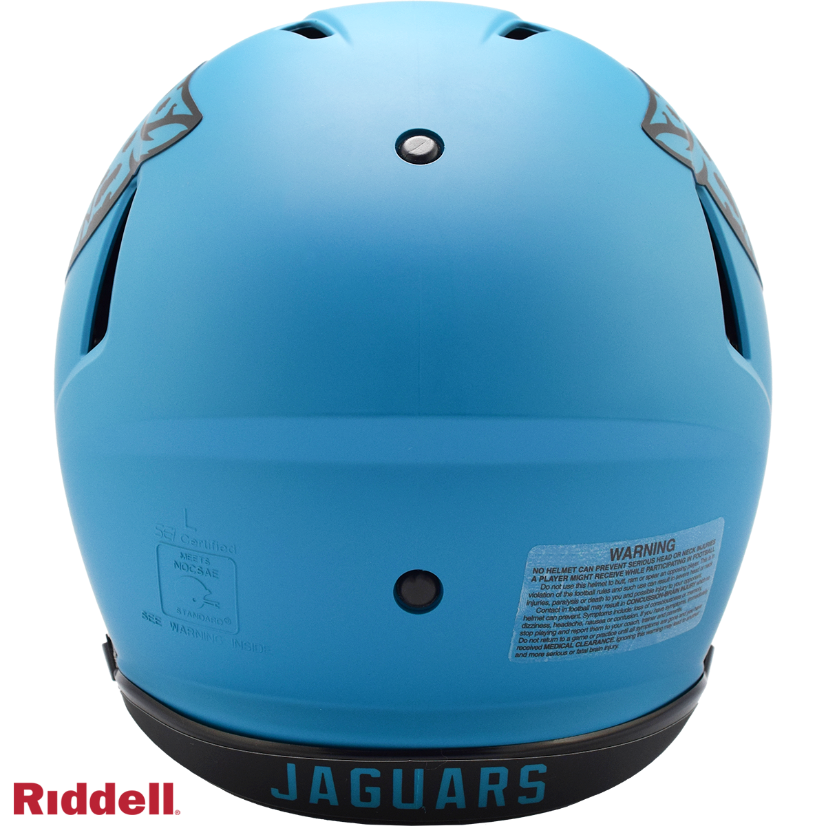 Jacksonville Jaguars authentic rave full size football helmet BACK