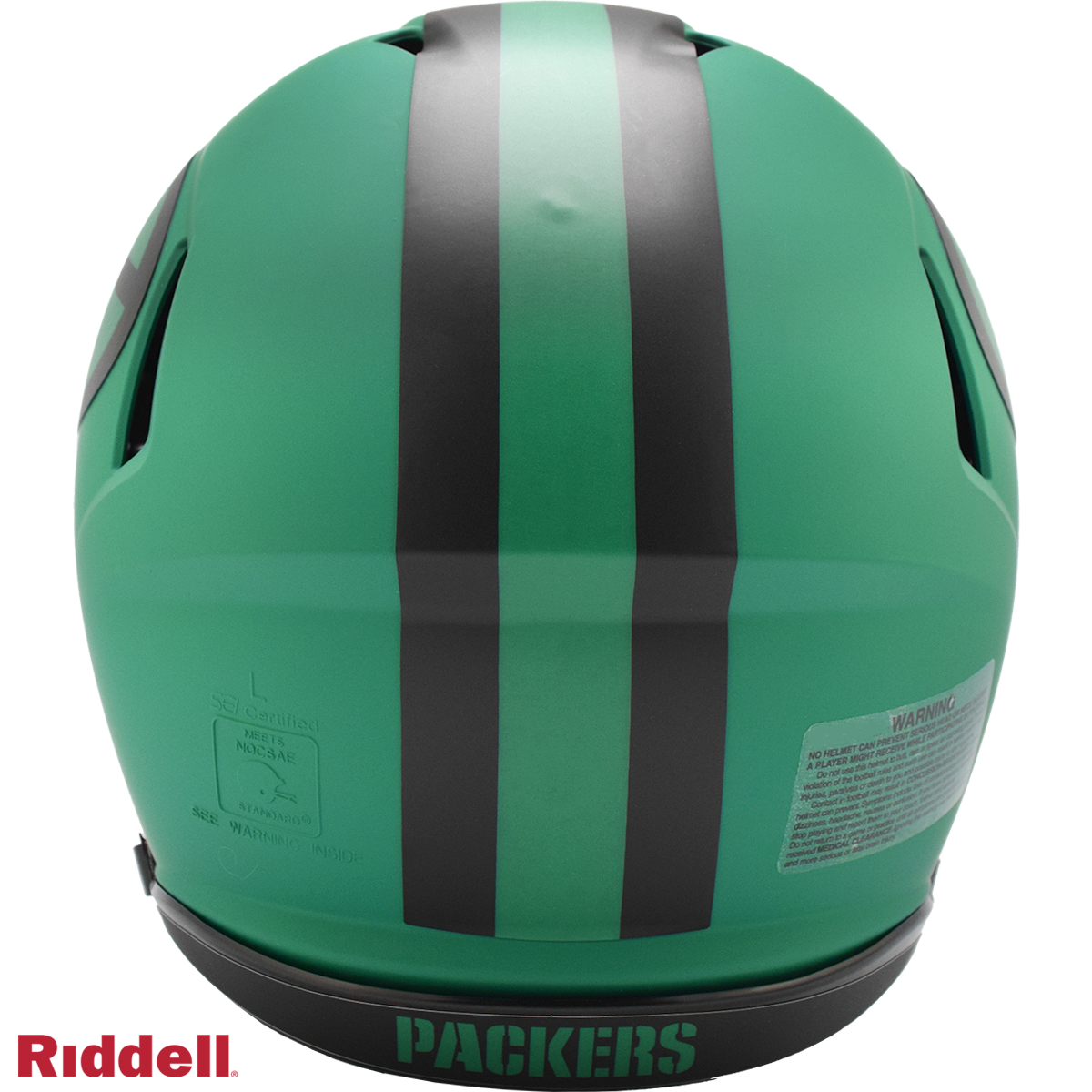 Green Bay Packers authentic rave full size football helmet BACK