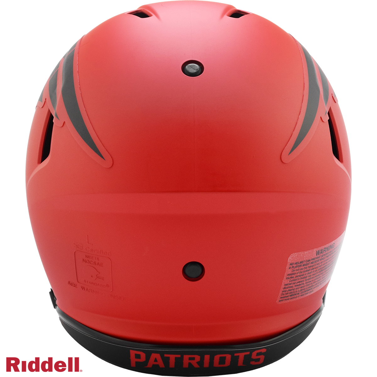New England Patriots authentic rave full size football helmet BACK