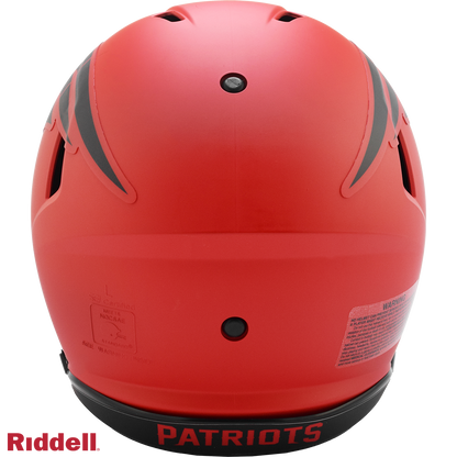 New England Patriots authentic rave full size football helmet BACK