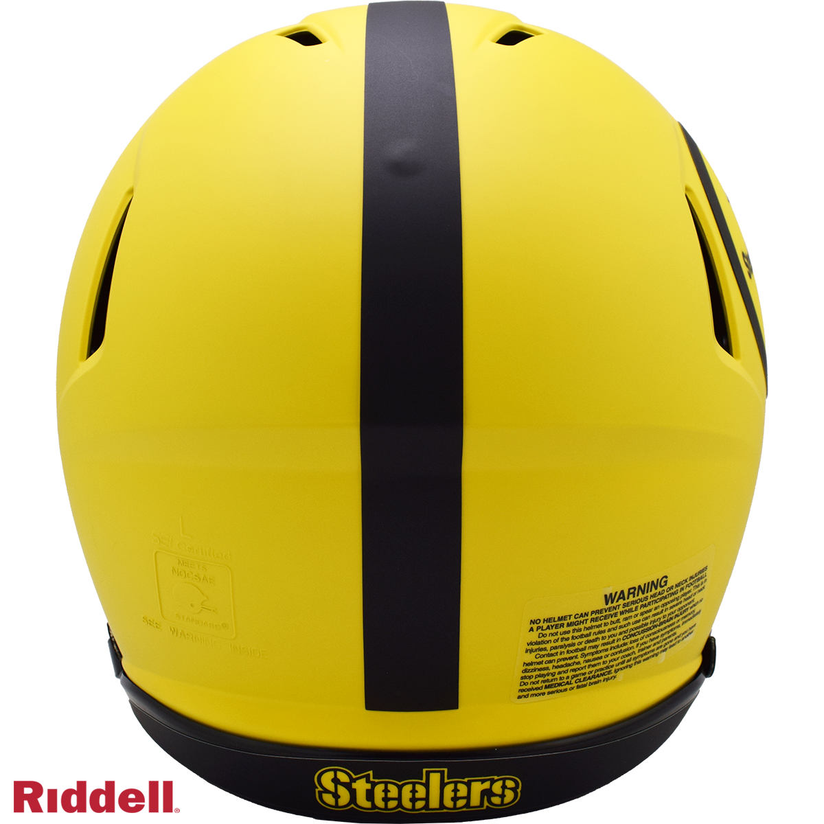 Pittsburgh Steelers authentic rave full size football helmet BACK