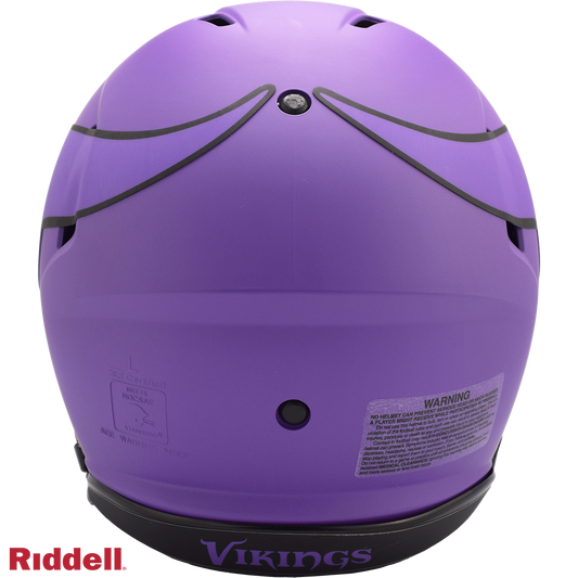Minnesota Vikings authentic rave full size football helmet BACK