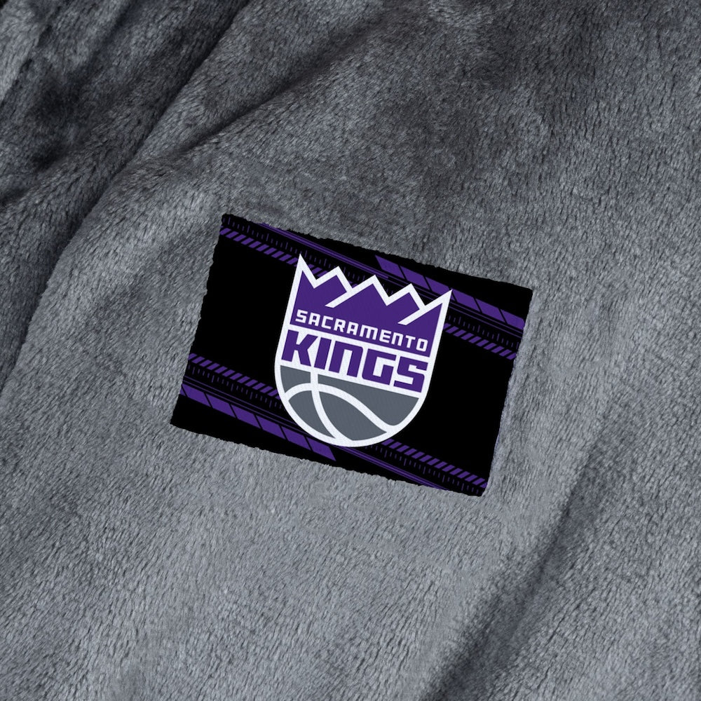 Sacramento Kings silk touch charcoal bathrobe logo patch