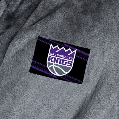 Sacramento Kings silk touch charcoal bathrobe logo patch