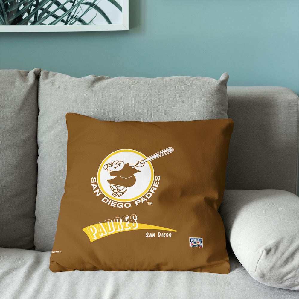 San Diego Padres old school logo pillow