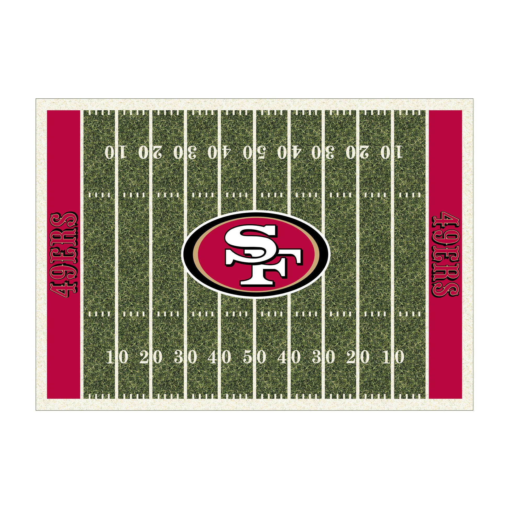 San Francisco 49ers home field style area rug