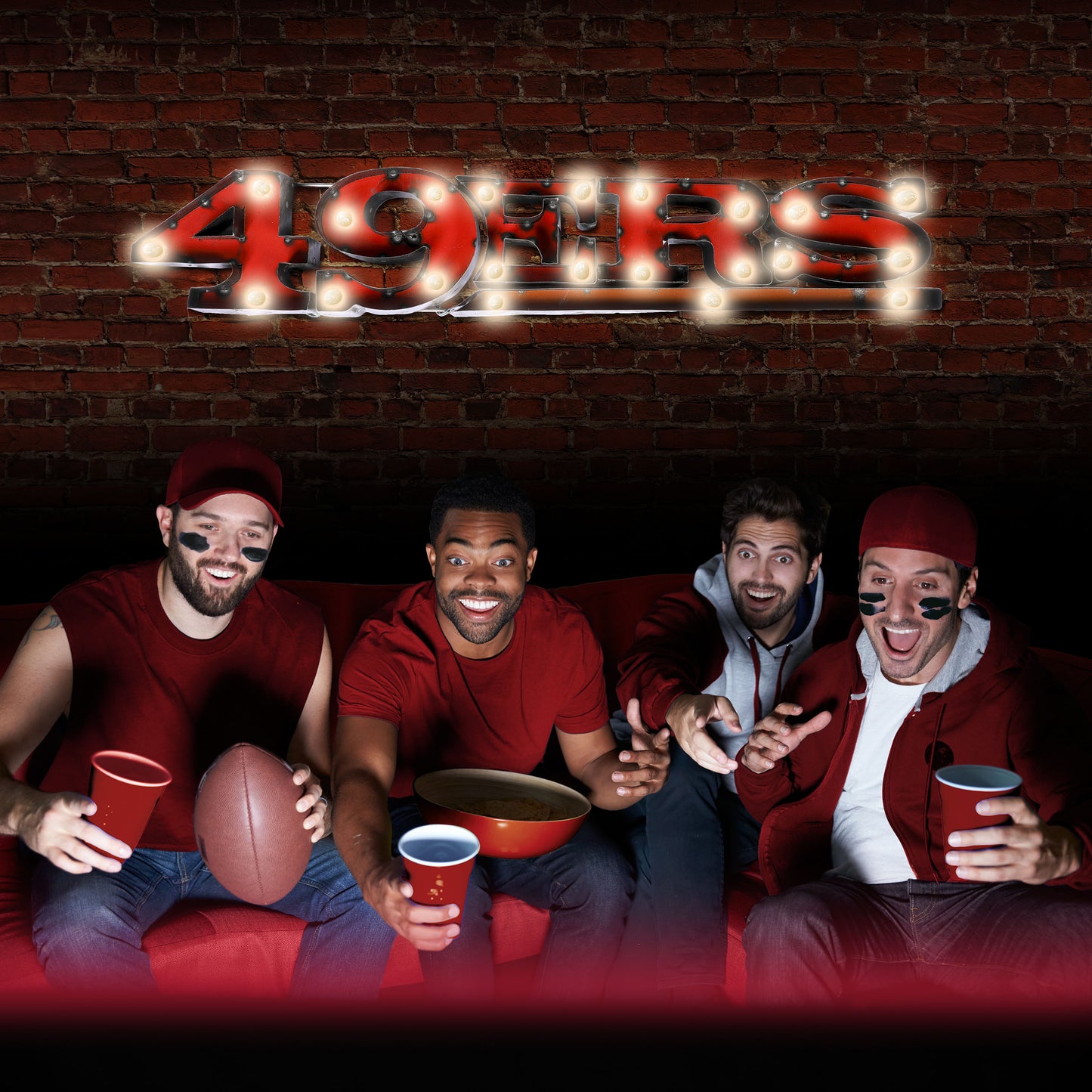 San Francisco 49ers lighted metal man cave sign