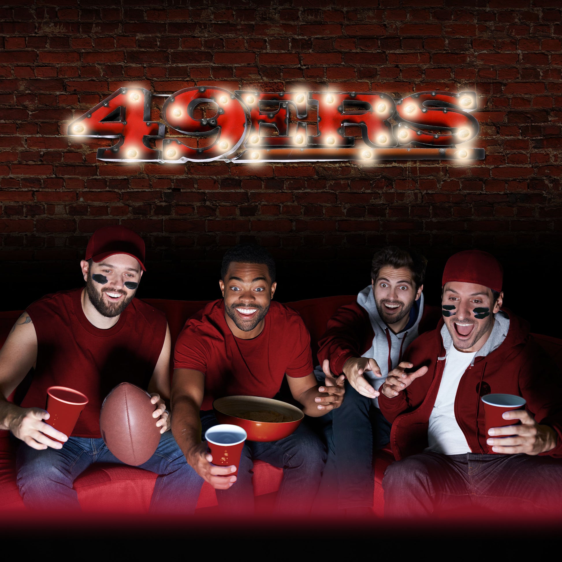 San Francisco 49ers lighted metal man cave sign