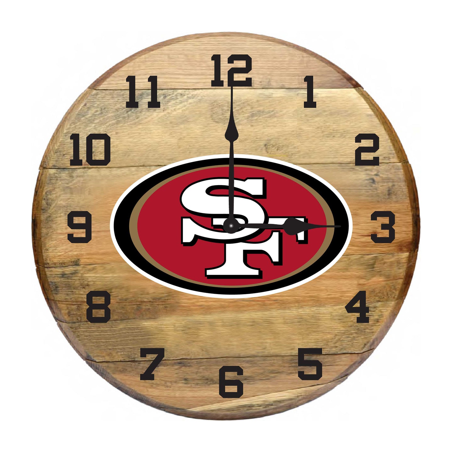 San Francisco 49ers whiskey barrel wall clock
