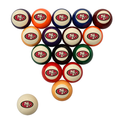 San Francisco 49ers logo billiards balls