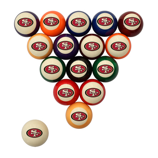 San Francisco 49ers logo billiards balls