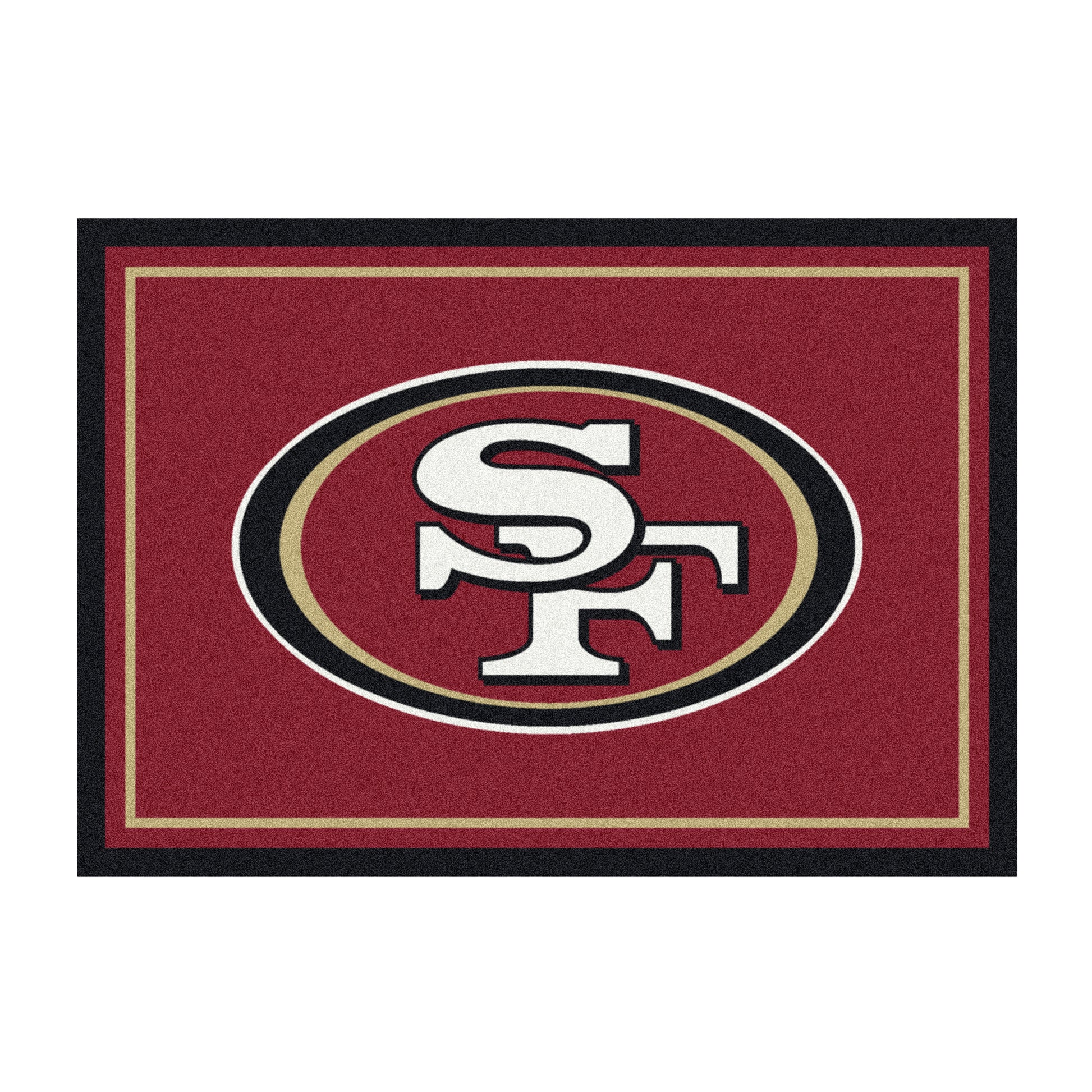 San Francisco 49ers distressed style area rug