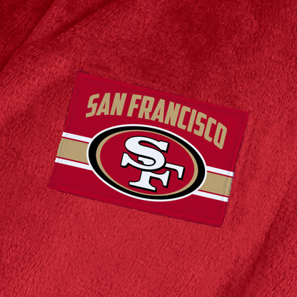 San Francisco 49ers team color bathrobe patch