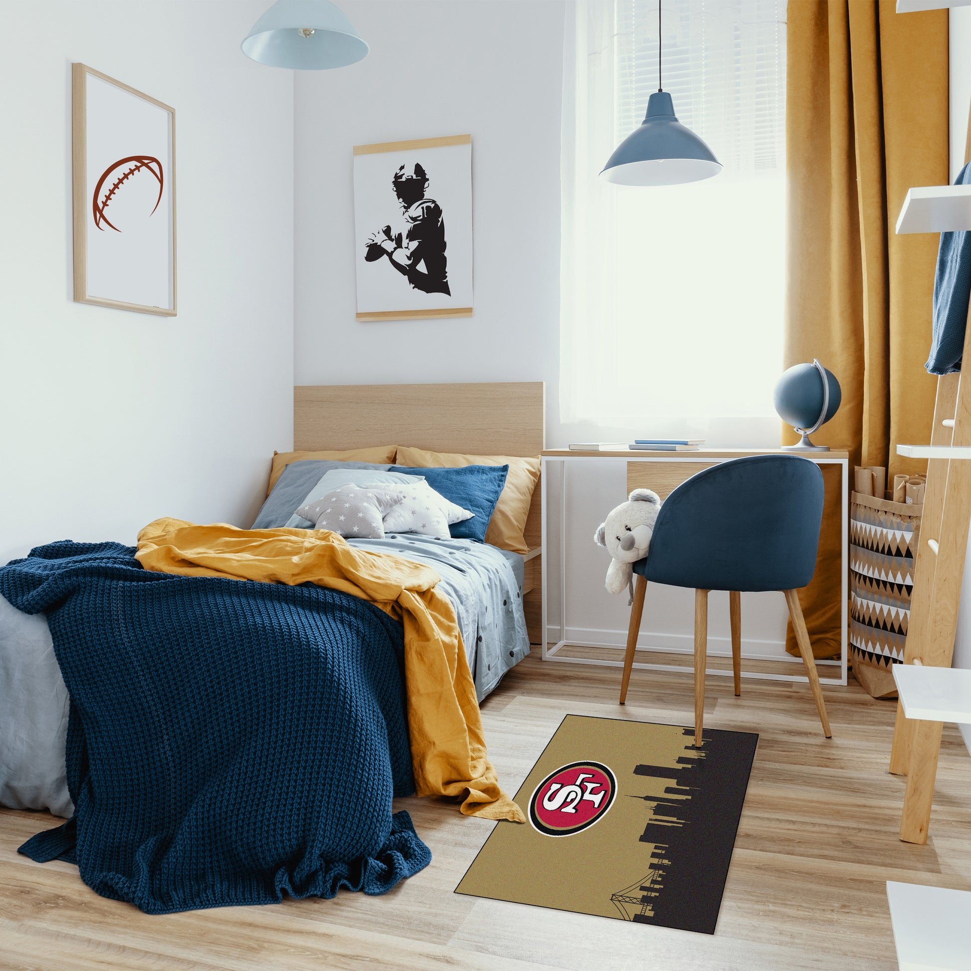 San Francisco 49ers washable cityscape rug life